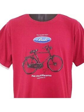 Bali Bicycle T Shirt Mens Size Medium Red Krisna Indonesia Always Loving You